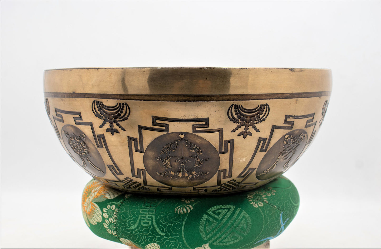 10 Inch Buddha Mantra Singing Bowl: Handmade Tibetan Sound Bath Bowl