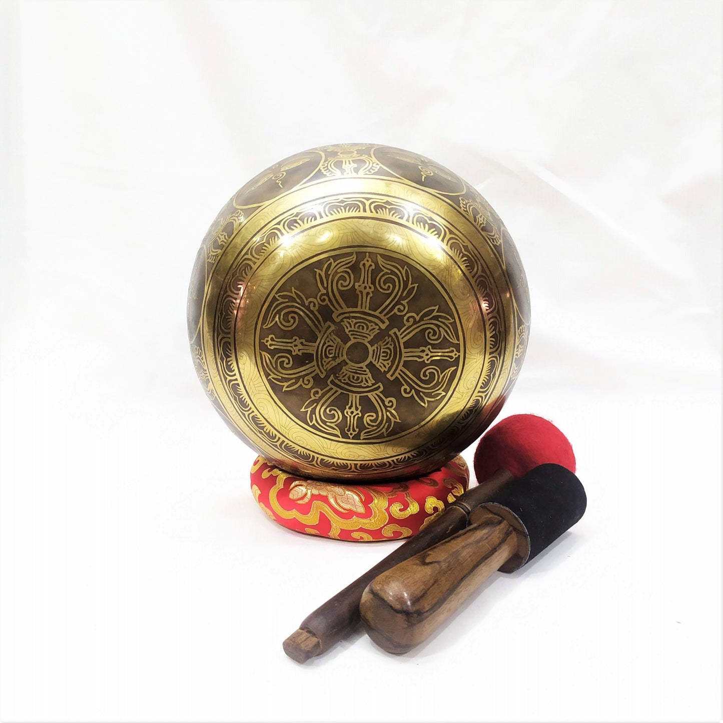 Handmade Buddha Singing Bowl: 10 inch Tibetan Sound Healing Bowl