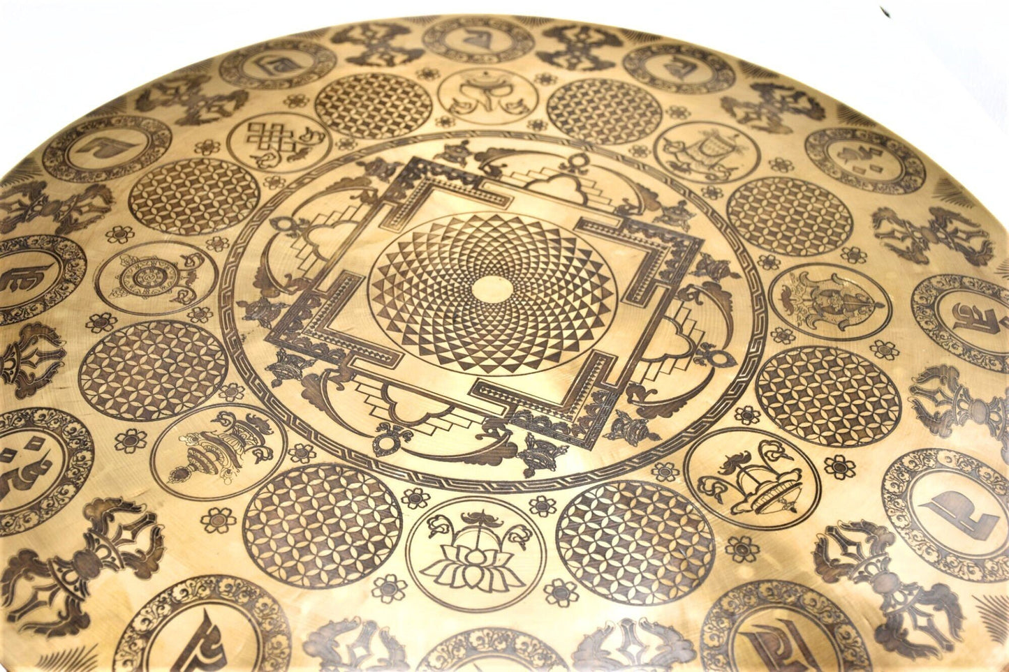 Large Temple Gong Bell: Handmade Tibetan Sound Healing (70cm)