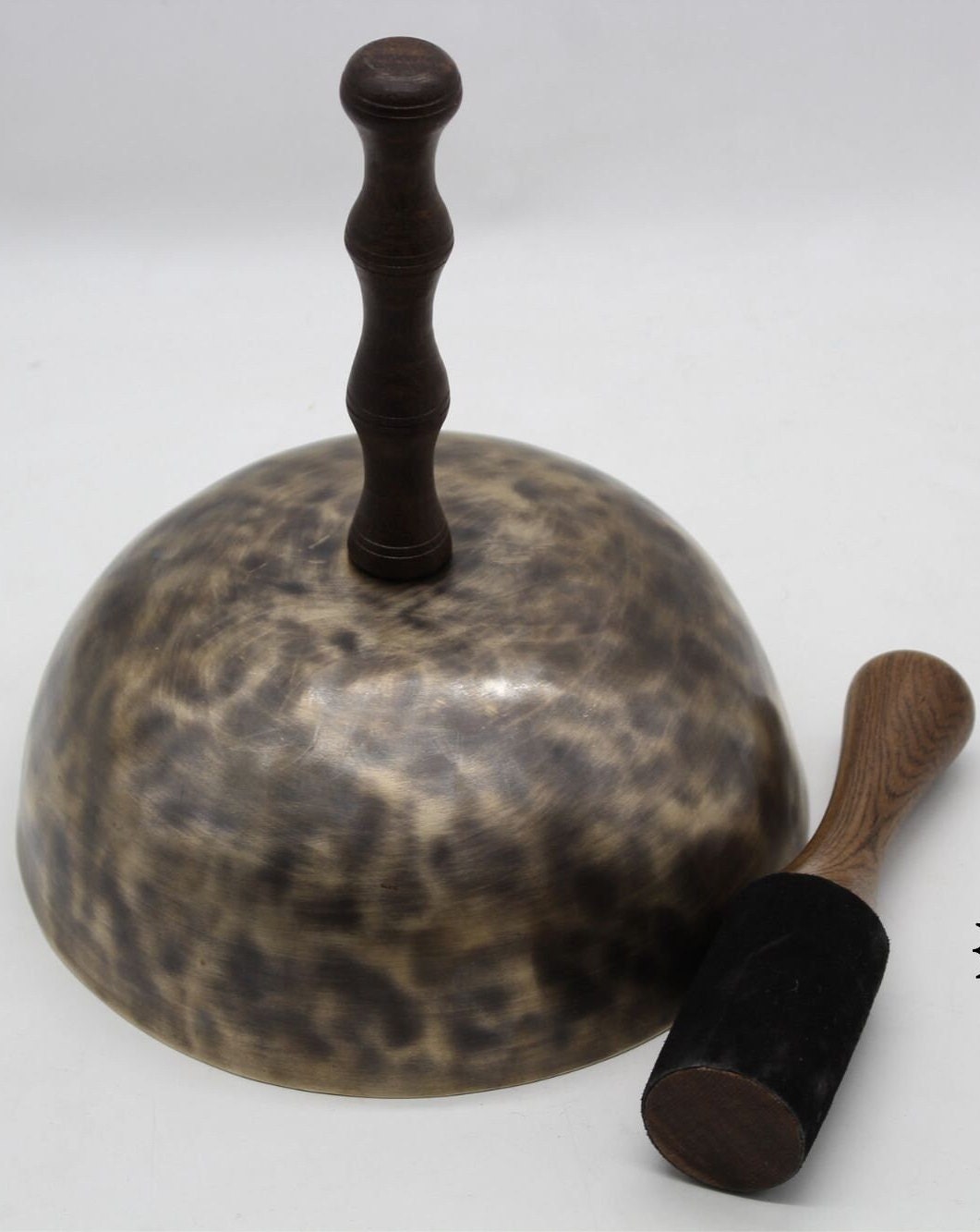 9 inch Tiger Eye Singing Bowl: Handcrafted Tibetan Sound Bowl