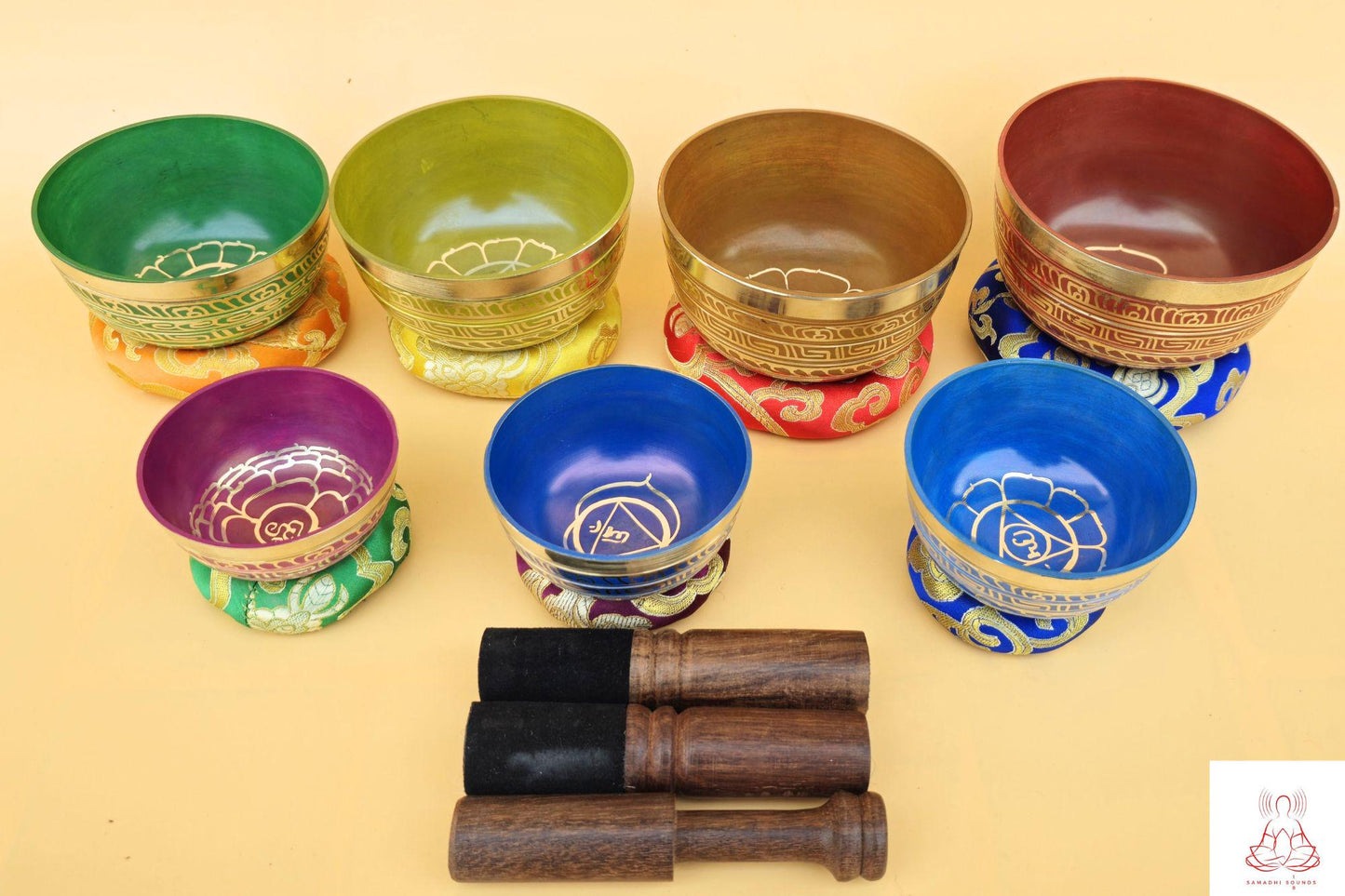 Chakra Singing Bowl Set: Handmade in Nepal, Sound Healing & Balancing