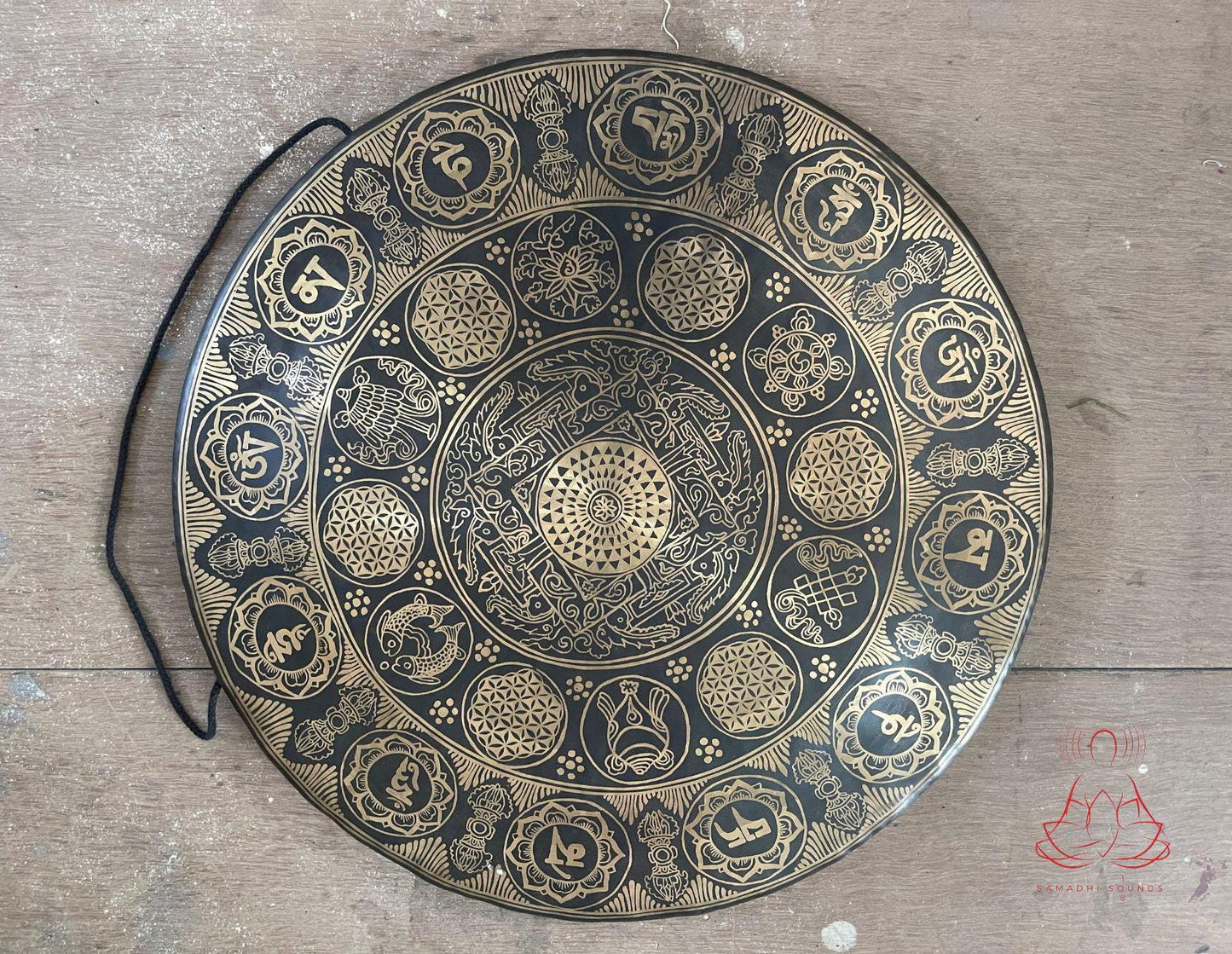 Handmade Tibetan Gong: Sound Healing Meditation Instrument