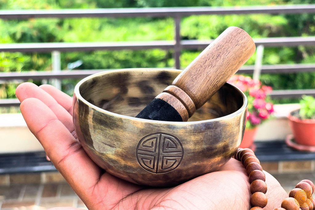 6 inch Full Moon Singing Bowl - Tibetan Spiritual Himalayan Healing Singing Bowls - Meditation, Therapy, Chakra Healing – Gift World Creation Crafts