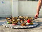 7-Piece Polished Singing Bowl Set – Handmade & Professionally Tuned | Chakra Sound Healing Bowls from Nepal World Creation Crafts