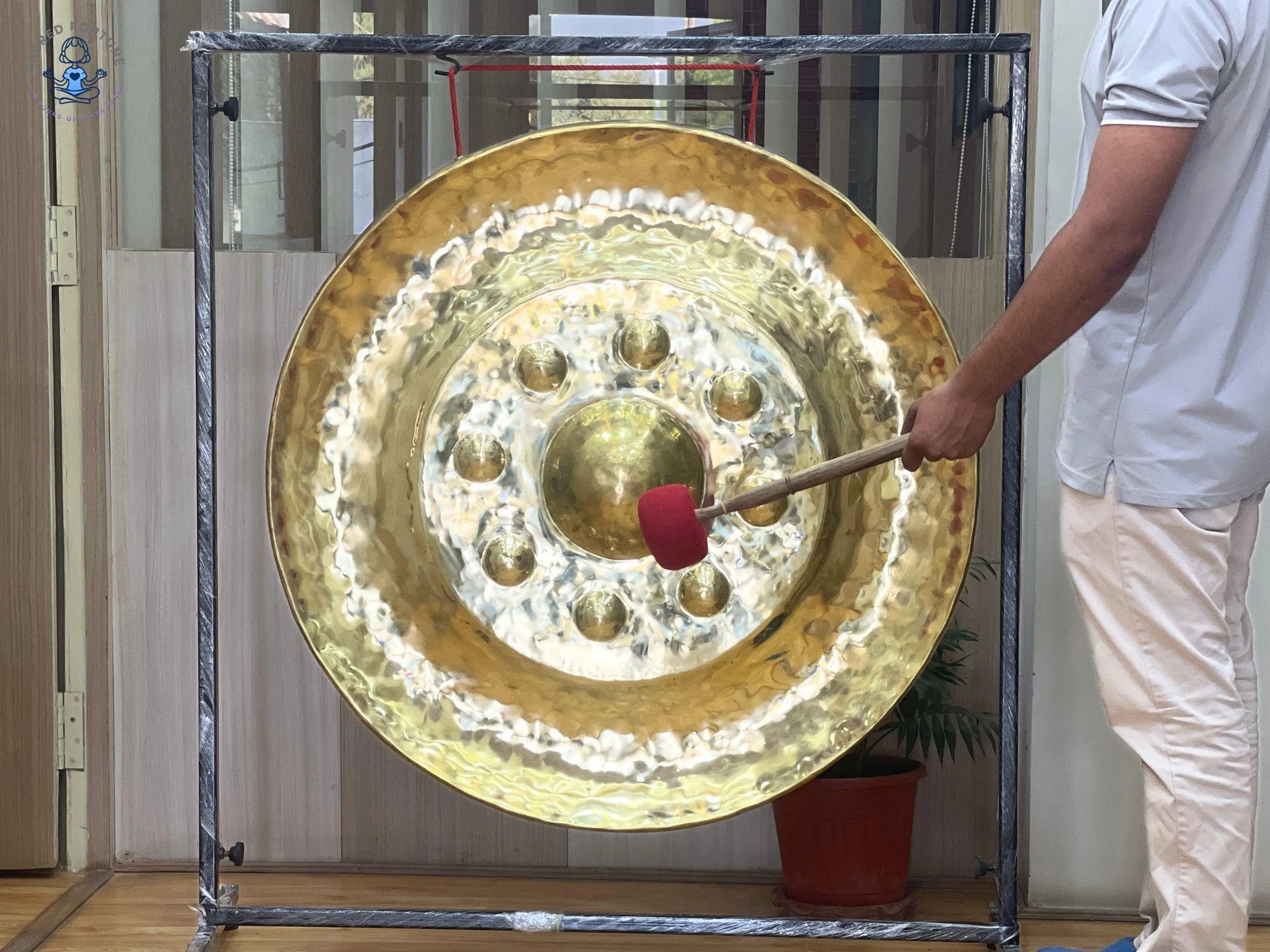 Large Handmade Nepalese Nipple Gong | Authentic Bronze Gong for Sound Healing & Meditation World Creation Crafts