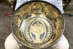 Handmade Tibetan Singing Bowl - Bodhisattva Avalokiteshvara Engraved - For Sound Healing Session and Group Sound Therapy World Creation Crafts