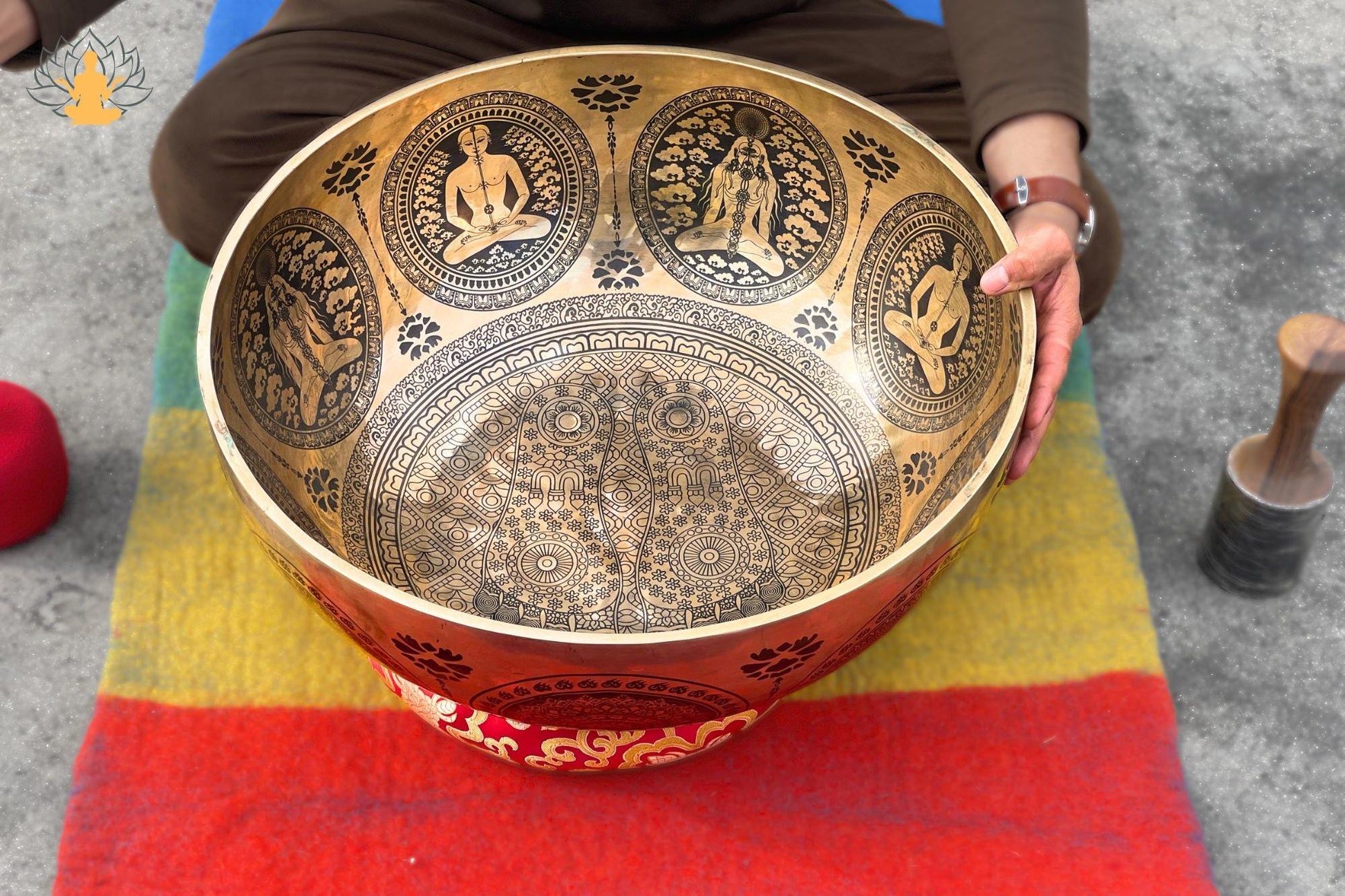 Premium Handmade Buddha Feet Singing Bowl – 7 Metal Sound Healing Bowl – Authentic Nepalese Meditation & Chakra Healing Bowl (10" to 26") World Creation Crafts