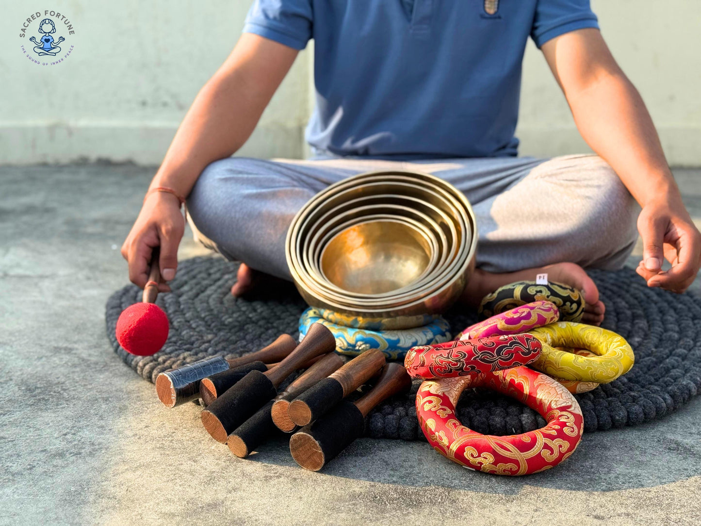 Set of 7 Handmade Singing Bowls – Professionally Tuned 7-Metal Sound Healing Set | For Meditation, Chakra Balancing, Yoga, Energy World Creation Crafts