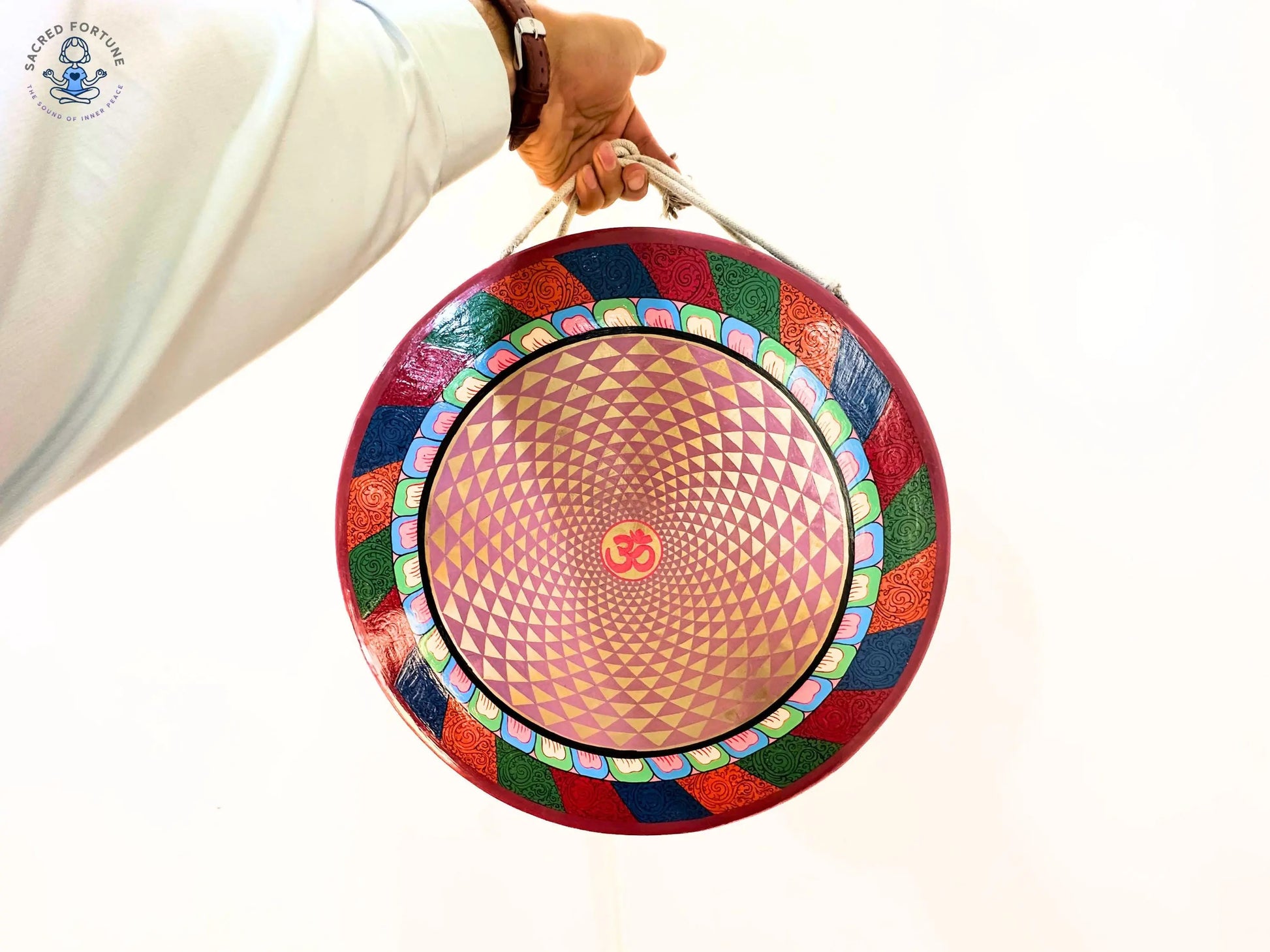 Handmade Seven Metals Gong | Tibetan Gong for Sound Healing, Meditation & Chakra Balancing | Handcrafted in Nepal | Sizes 40–100cm World Creation Crafts