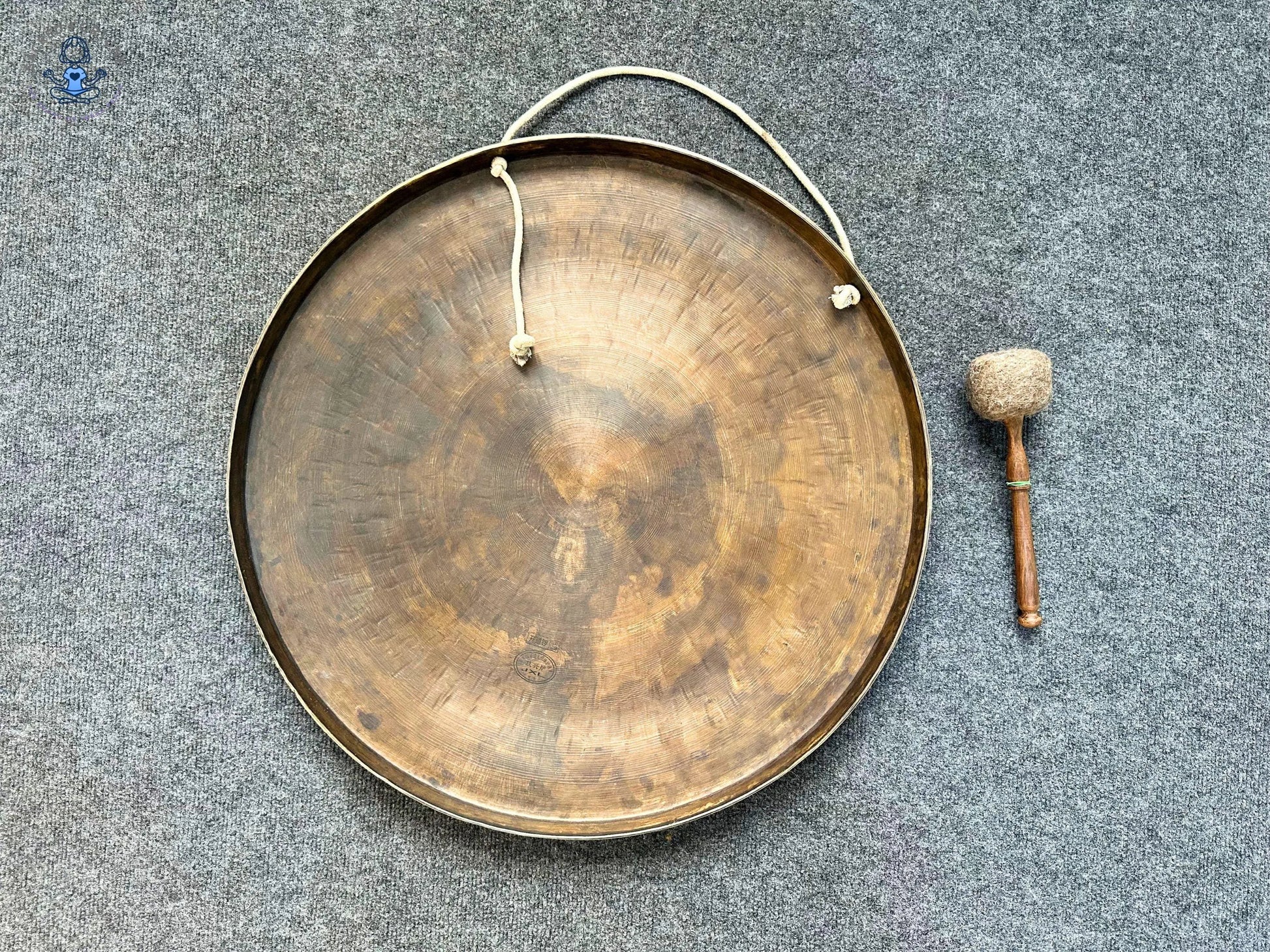 Chakra Yantra Gong – Handcrafted 7 Metals Tibetan Gong | Sacred Sound Healing Instrument | 40–100cm | Mandala Gong for Meditation & Rituals World Creation Crafts