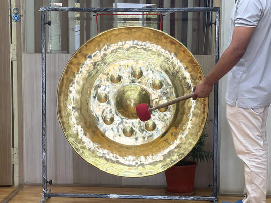 Large Handmade Nepalese Nipple Gong | Authentic Bronze Gong for Sound Healing & Meditation World Creation Crafts