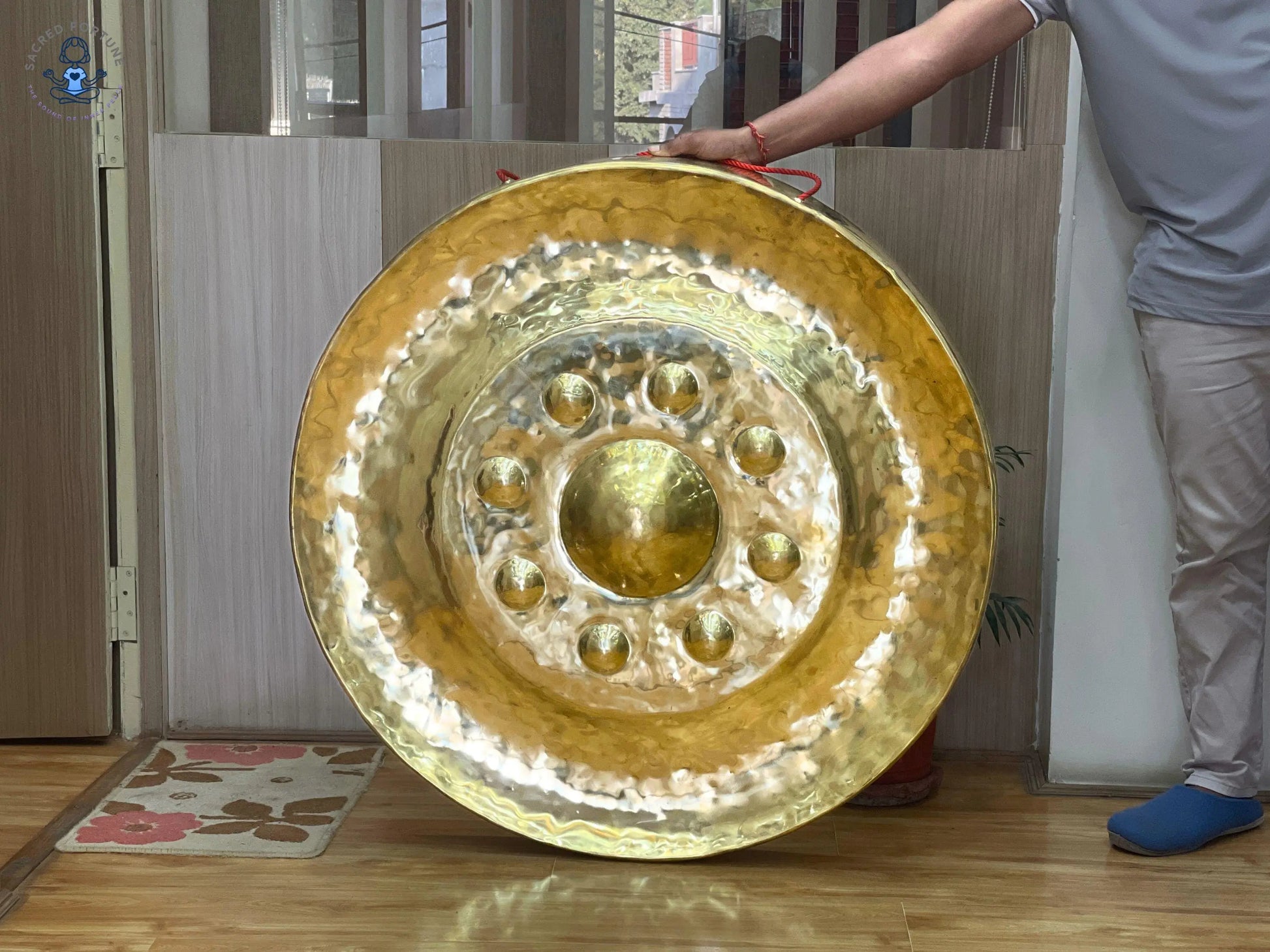 Large Handmade Nepalese Nipple Gong | Authentic Bronze Gong for Sound Healing & Meditation World Creation Crafts