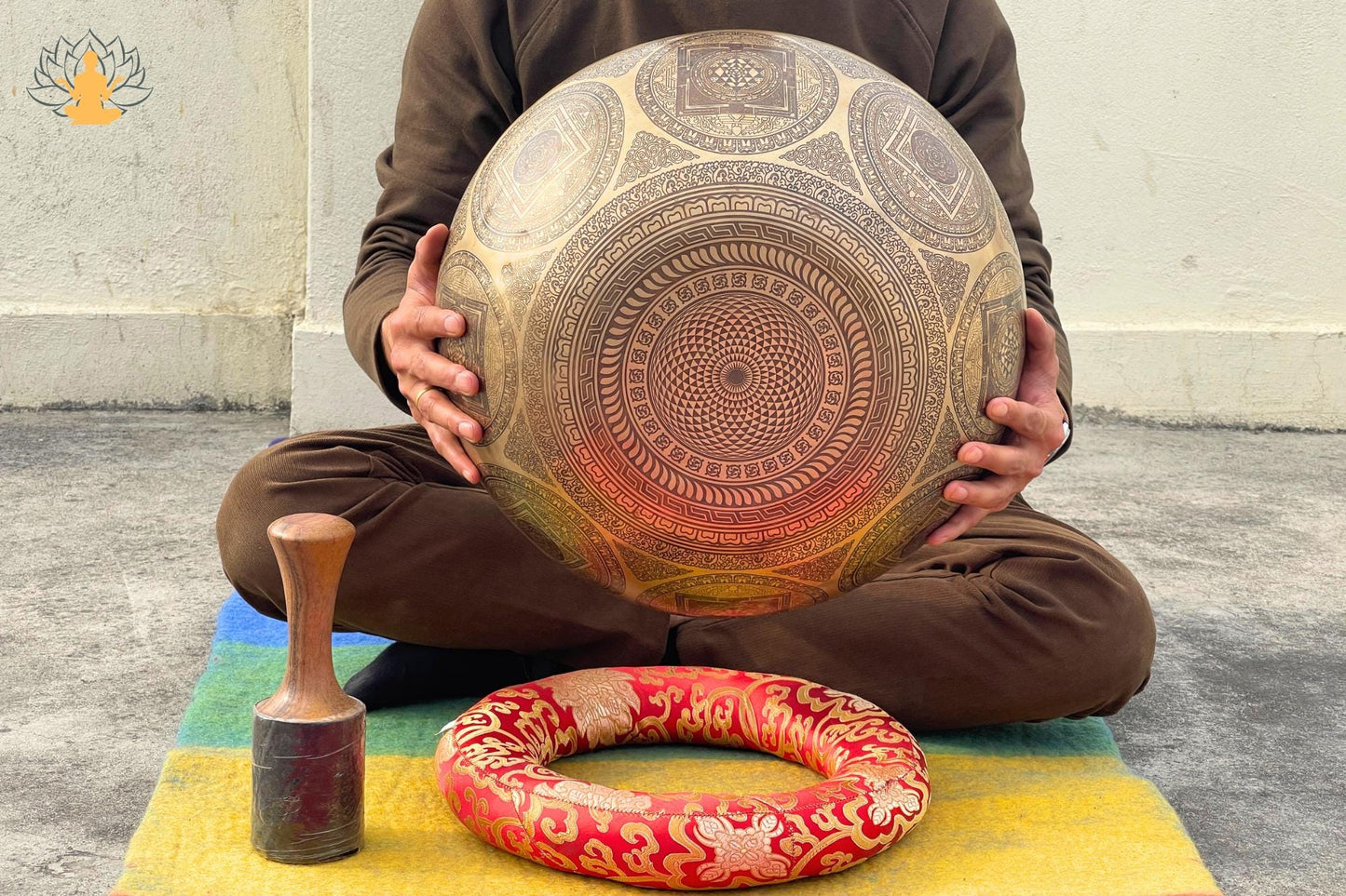 Buddha Feet Singing Bowl | Hand-Etched Himalayan Sound Bowl | 12" to 26" Sizes | For Meditation, Yoga, Sound Healing & Standing Therapy World Creation Crafts