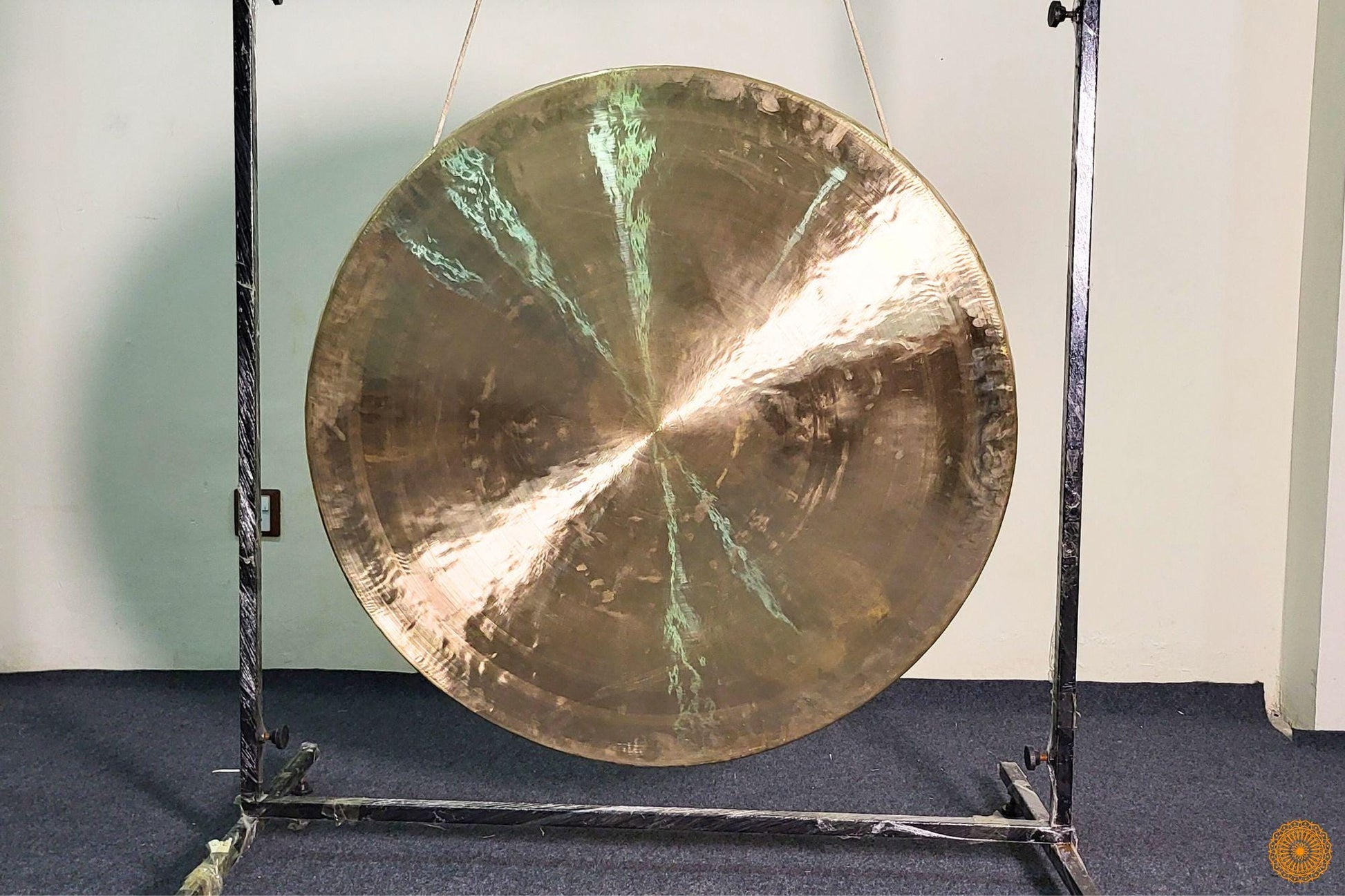 Handmade Gong from Nepal - Shiny Finish - Extra Large Meditation Gong-Deep Resonating Gong Bath Session World Creation Crafts