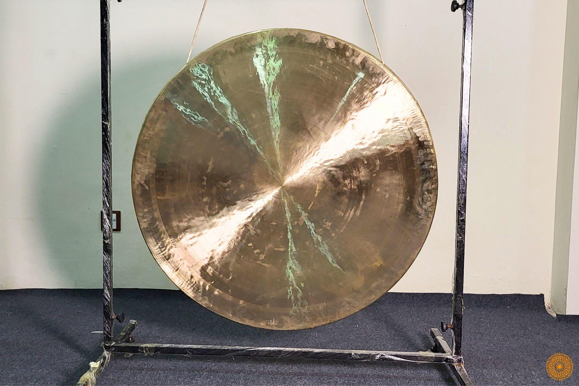 Handmade Gong from Nepal - Shiny Finish - Extra Large Meditation Gong-Deep Resonating Gong Bath Session World Creation Crafts