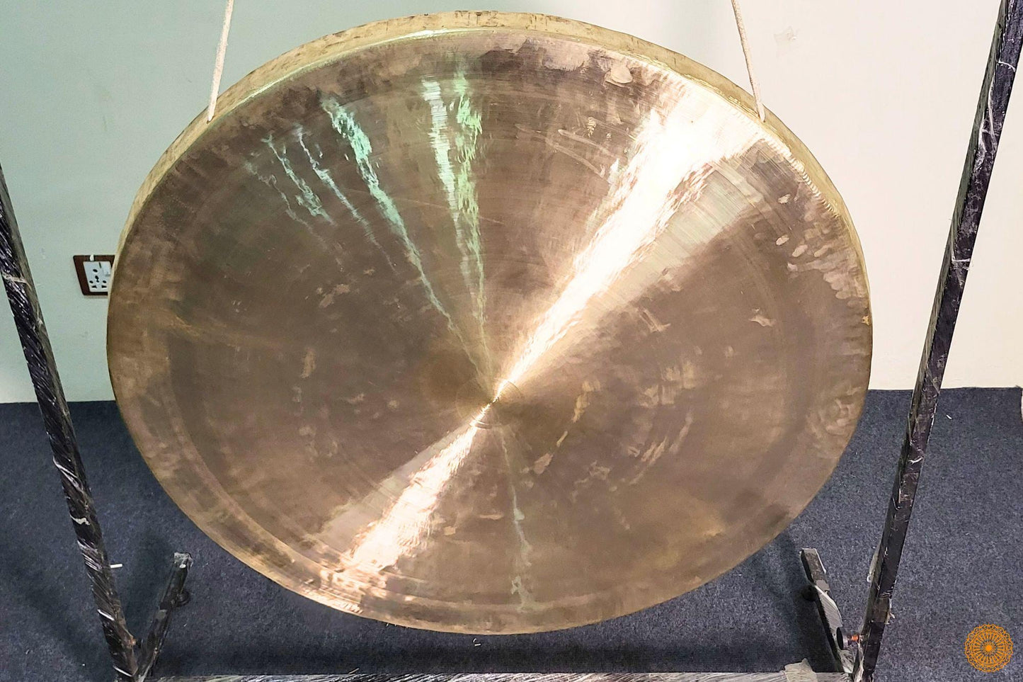 Handmade Gong from Nepal - Shiny Finish - Extra Large Meditation Gong-Deep Resonating Gong Bath Session World Creation Crafts