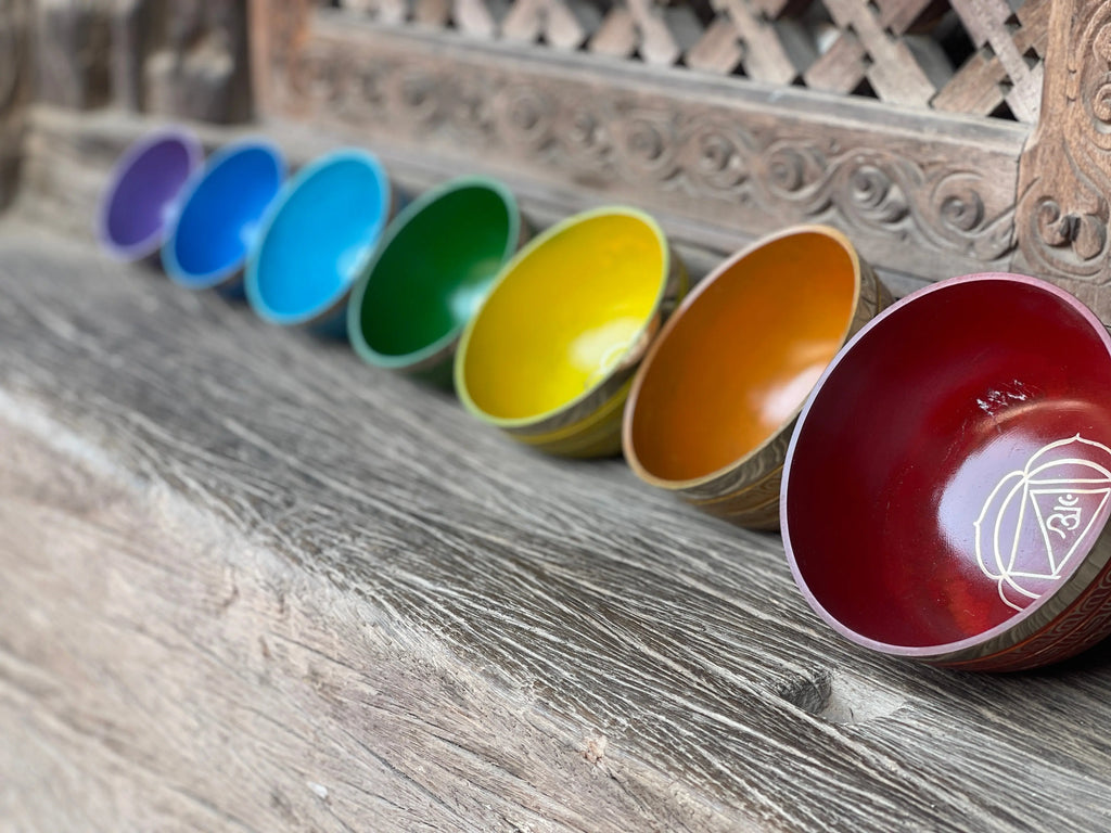 Seven Color Chakra Tibetan Singing Bowls Set - 7 pieces healing set - Great use for Meditation, Sound Healing, Therapy & Mindfulness My Store
