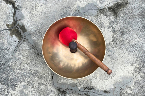 Brass Therapeutic Singing Bowl w/ Handle - Singing Bowl Suction Cup for Sound Baths, Massages and Therapy -  Handmade in Nepal World Creation Crafts