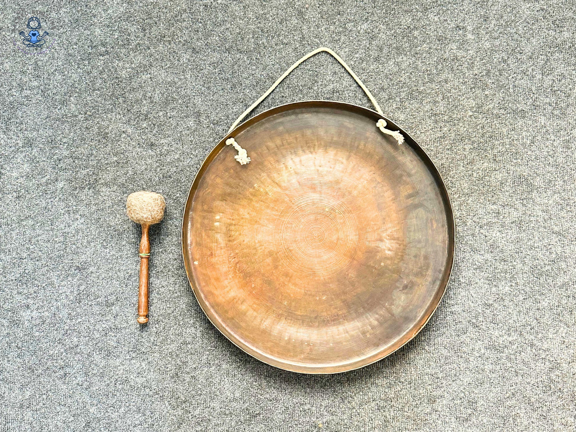 Handmade Mandala Gong – Seven Metals Tibetan Gong for Sound Healing & Meditation | Intricate Yantra Mandala Design | Fair Trade Artisan Made World Creation Crafts