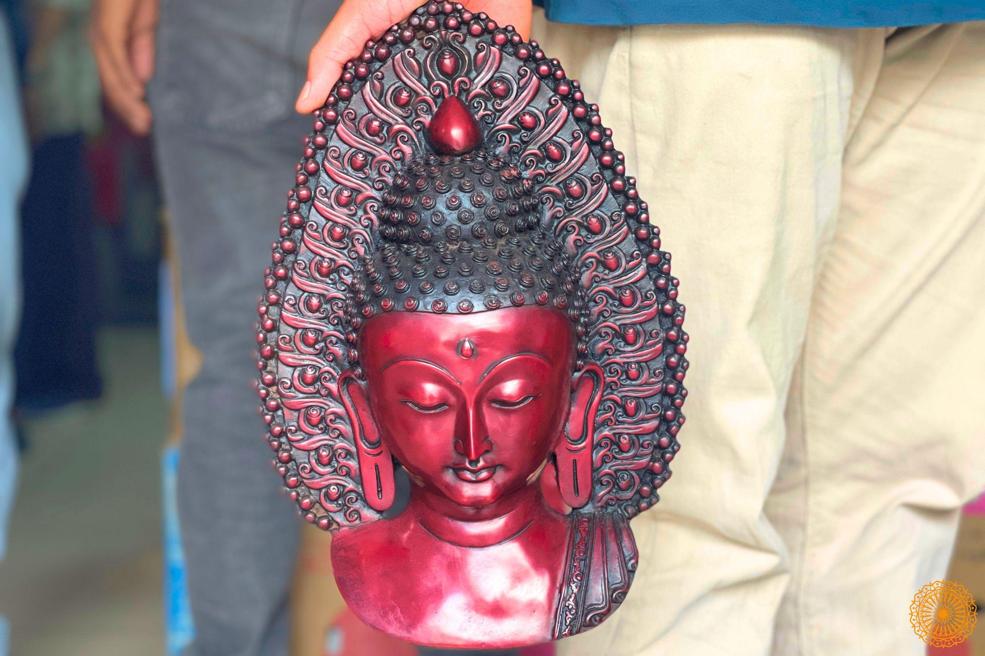 Buddha Mask  Wall Hanging Art Sculpture Painting And Carving Mask made by Resin World Creation Crafts