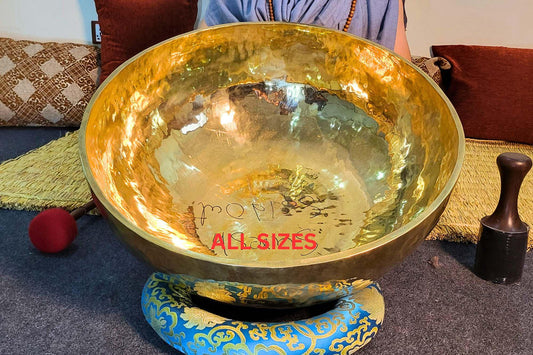 7 Chakra Healing Tibetan handmade Singing Bowl- Shiny Jambati Sets for  Meditation, Yoga and Sound Baths - Seven Chakra Bowls