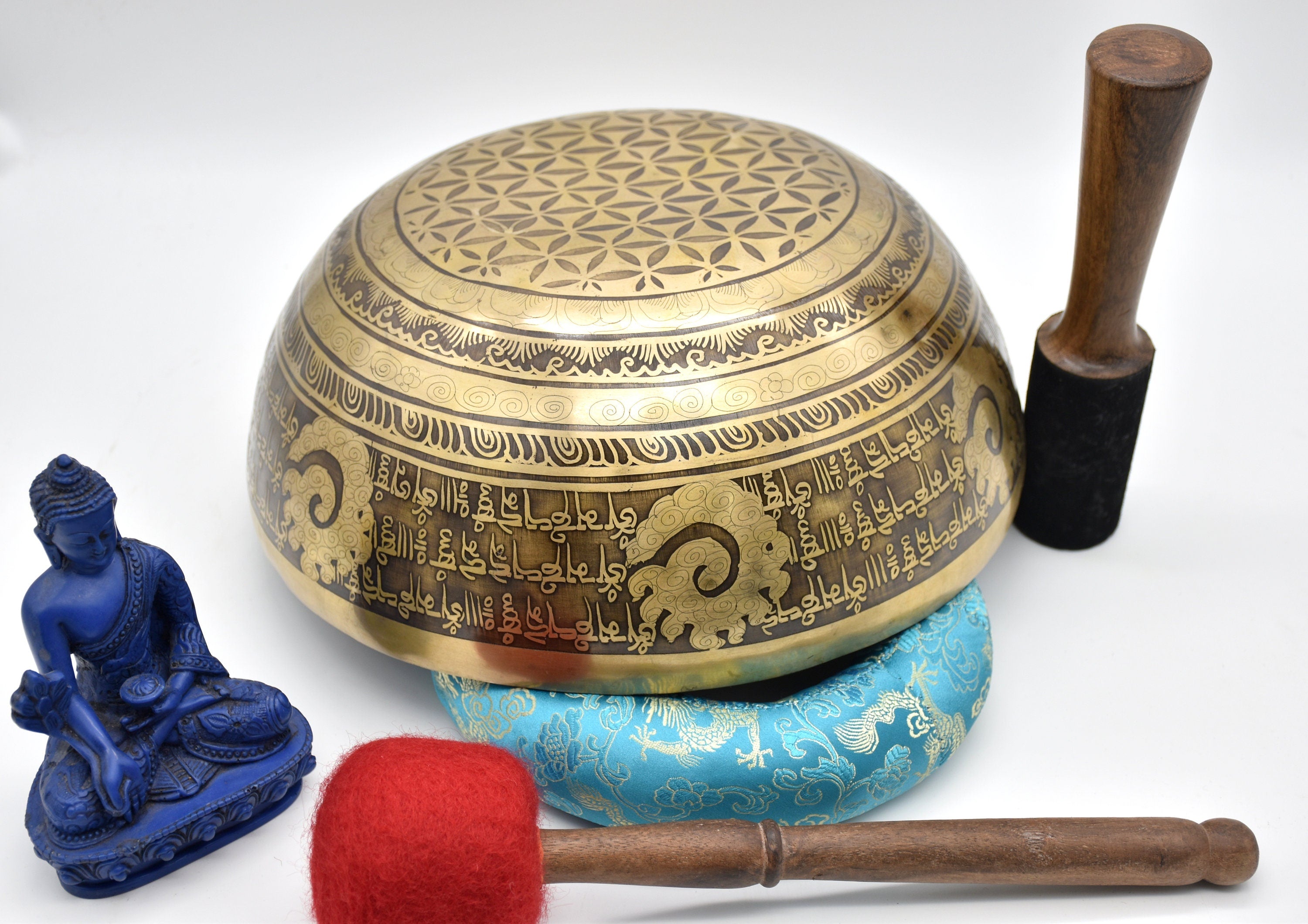 Handcrafted Double Dorje Tibetan Singing Bowl: Made in Nepal, Meditation & Yoga