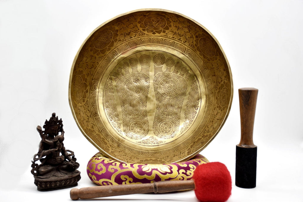 Handmade Buddha Foot Tibetan Singing Bowl: Meditation, Sound Bath