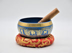 Mantra Painted Tibetan Singing Bowl: 6-inch Handmade Meditation Bowl
