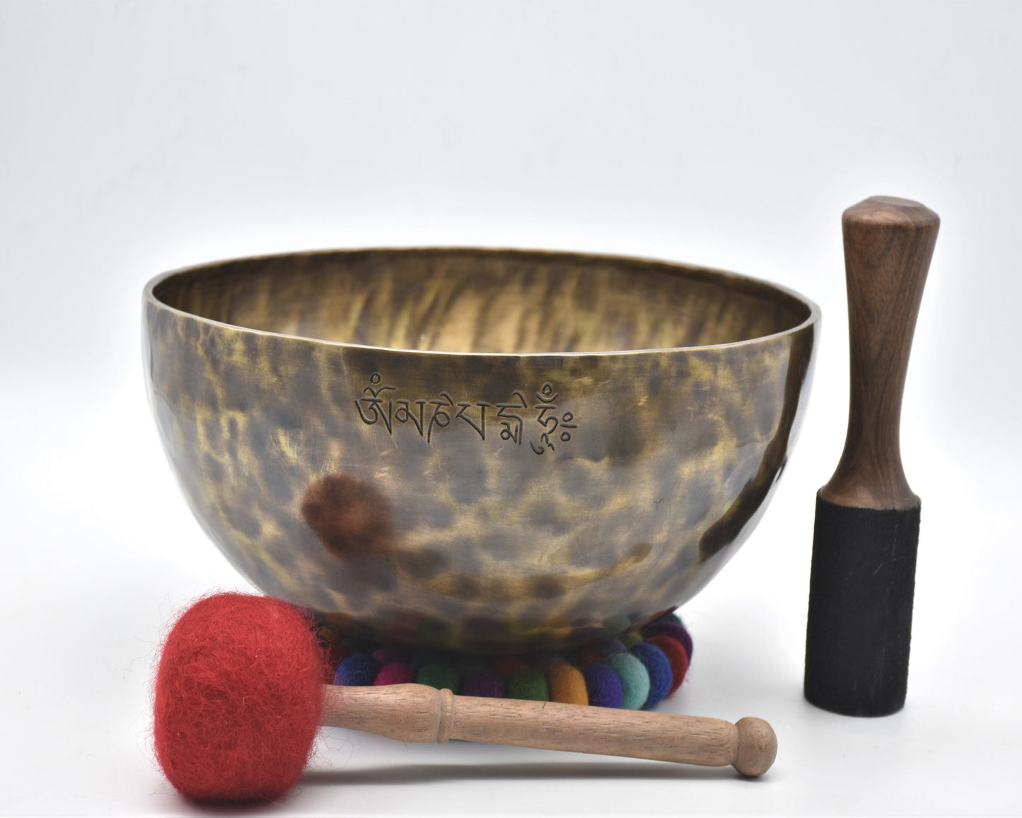 11 inch Authentic Tibetan Singing Bowl: Handmade Full Moon Bowl, Nepal