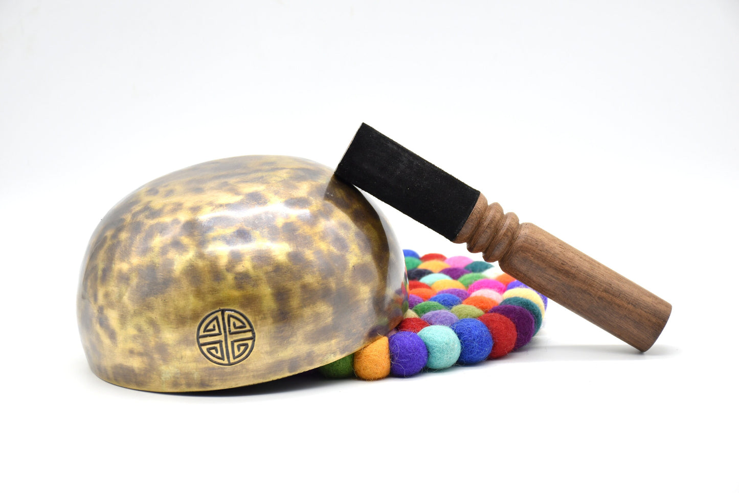 Full Moon Singing Bowl, 6 inch, Handmade in Nepal, for Sound Bath and Meditation