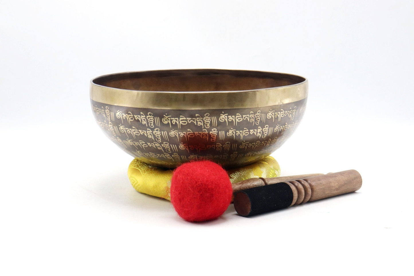 Mantra Engraved Singing Bowl: Handmade Tibetan Bowl for Meditation