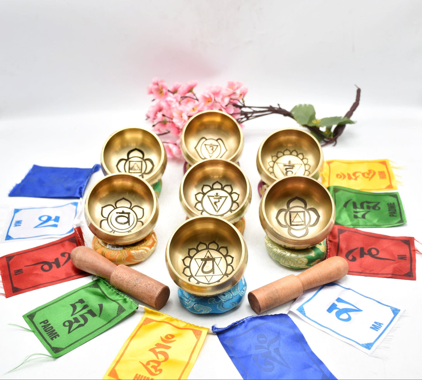 Chakra Singing Bowl Set: Tibetan Healing Bowls for Meditation