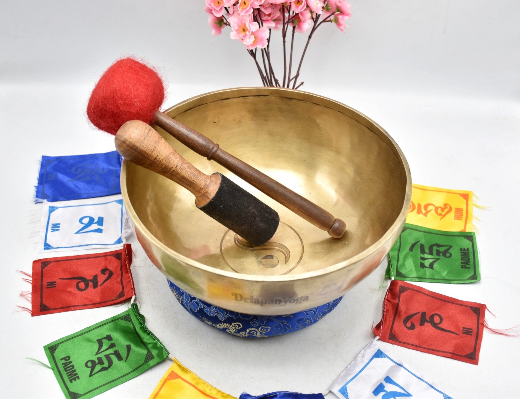 12 Inch Tibetan Singing Bowl: Handmade Peace Bowl for Sound Bath