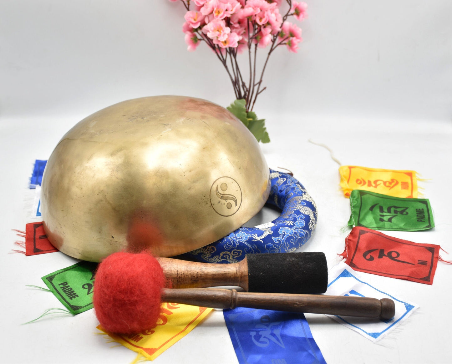 12 Inch Tibetan Singing Bowl: Handmade Peace Bowl for Sound Bath