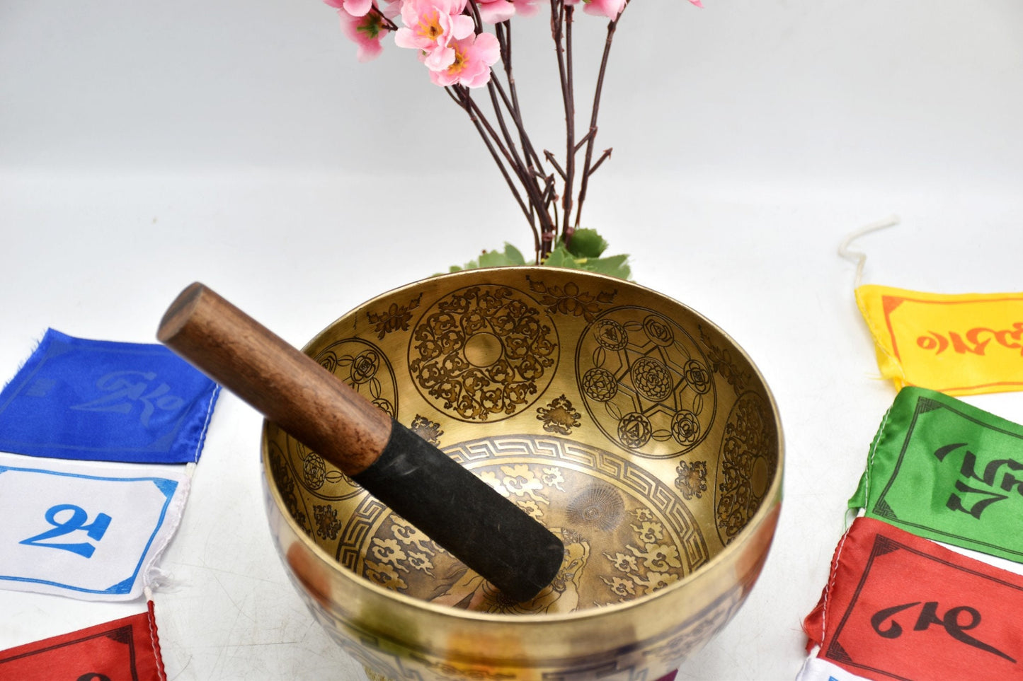 Yogi Design Tibetan Singing Bowl (10-16 inch): Handmade Nepal Meditation Bowl