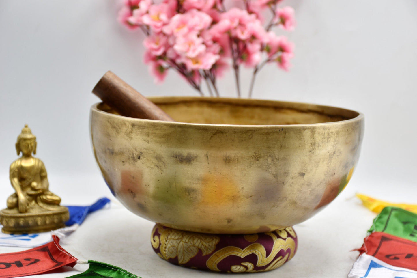 9 Inch Tree of Life Singing Bowl: Handcrafted Tibetan Bowl