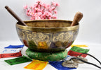 Handmade Antique Design Singing Bowl: Tibetan Sound Healing, 12-24 inch