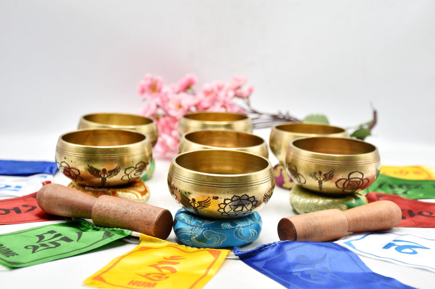 Chakra Singing Bowl Set: Tibetan Healing Bowls for Meditation