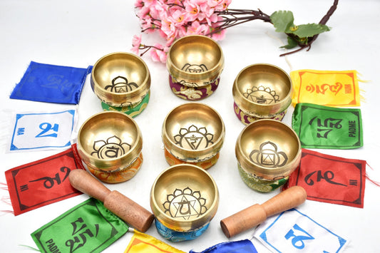 Chakra Singing Bowl Set: Tibetan Healing Bowls for Meditation