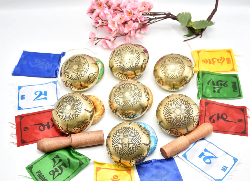 Chakra Singing Bowl Set: Tibetan Healing Bowls for Meditation