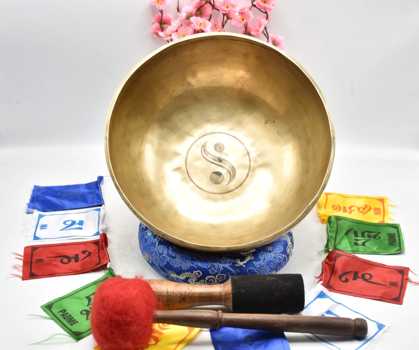 12 Inch Tibetan Singing Bowl: Handmade Peace Bowl for Sound Bath