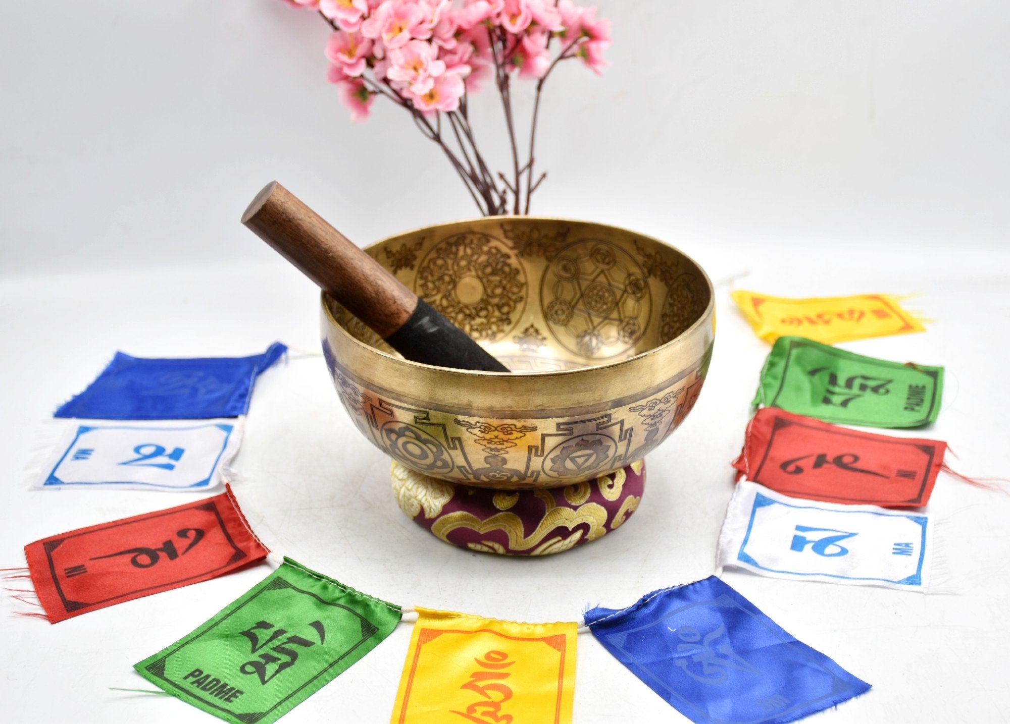 Yogi Design Tibetan Singing Bowl (10-16 inch): Handmade Nepal Meditation Bowl