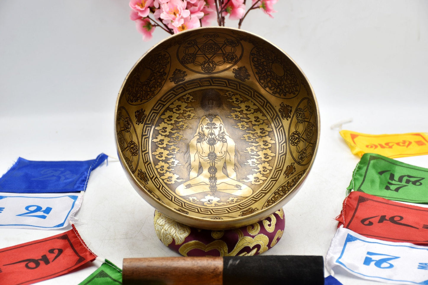 Yogi Design Tibetan Singing Bowl (10-16 inch): Handmade Nepal Meditation Bowl