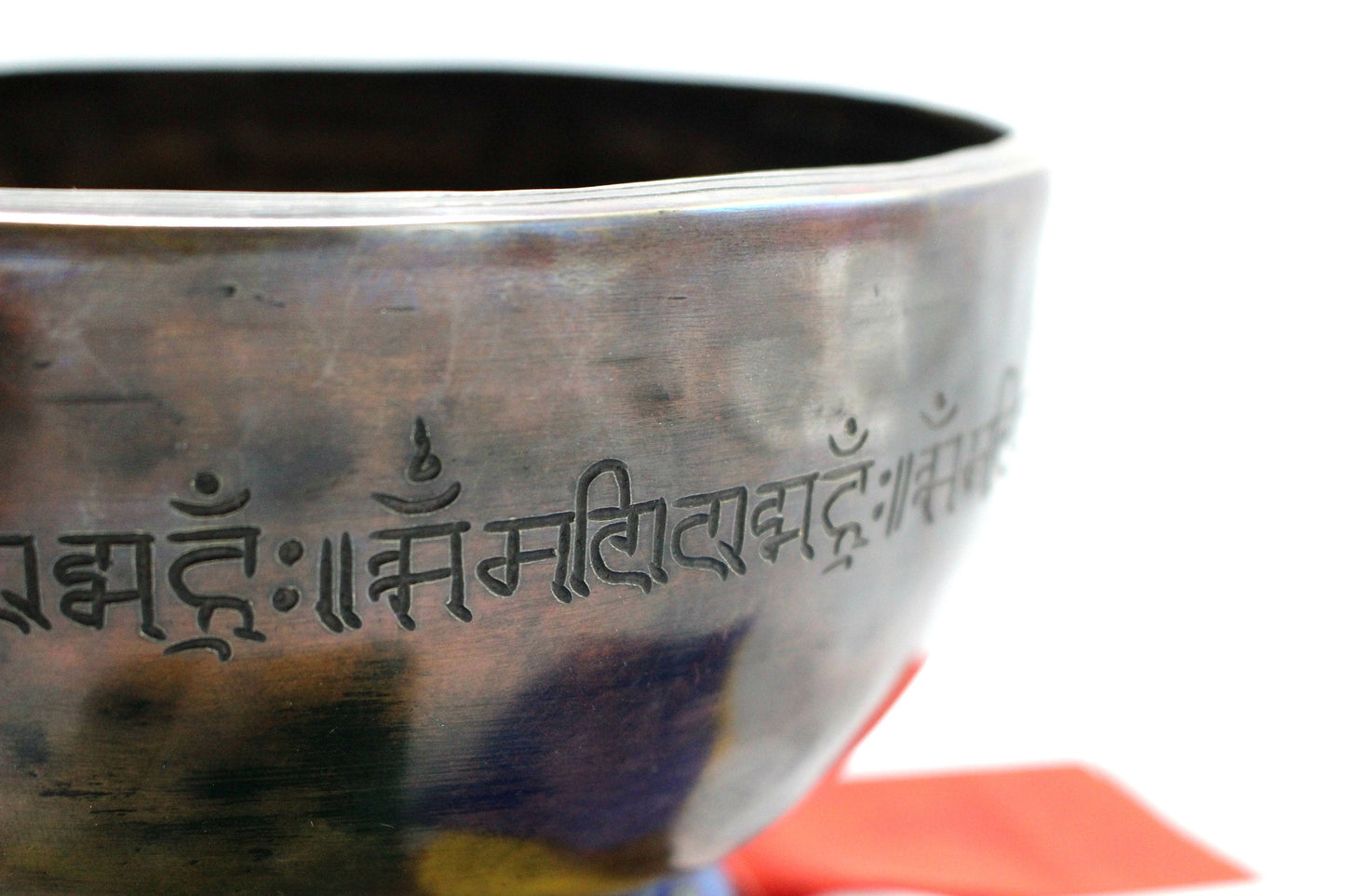 8 Inch Antique Mantra Singing Bowl: Handmade Tibetan Sound Bath