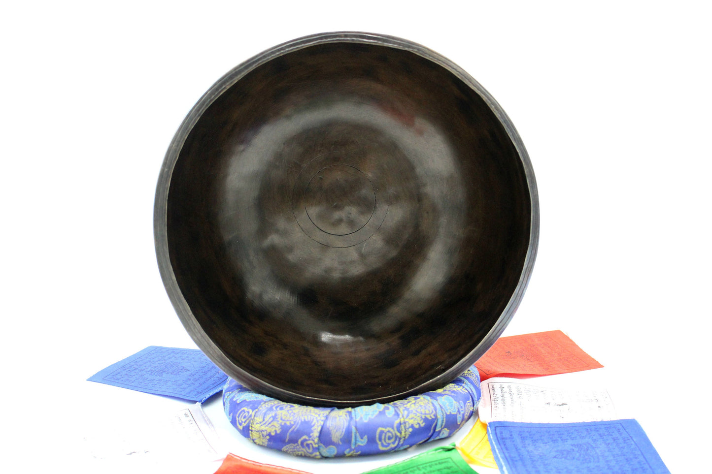 8 Inch Antique Mantra Singing Bowl: Handmade Tibetan Sound Bath