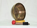 15 inch Om Carved Singing Bowl: Handmade Tibetan Meditation Bowl