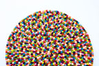 Premium Handmade Multicolor Round Felt Ball Rug - Wool Felt Rainbow Ball Rug - Pom Pom rug for Your Home and Office- 30-300cm