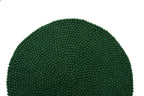 Handmade Emerald Green Felt Ball Rug: Non-Allergic Nursery Decor