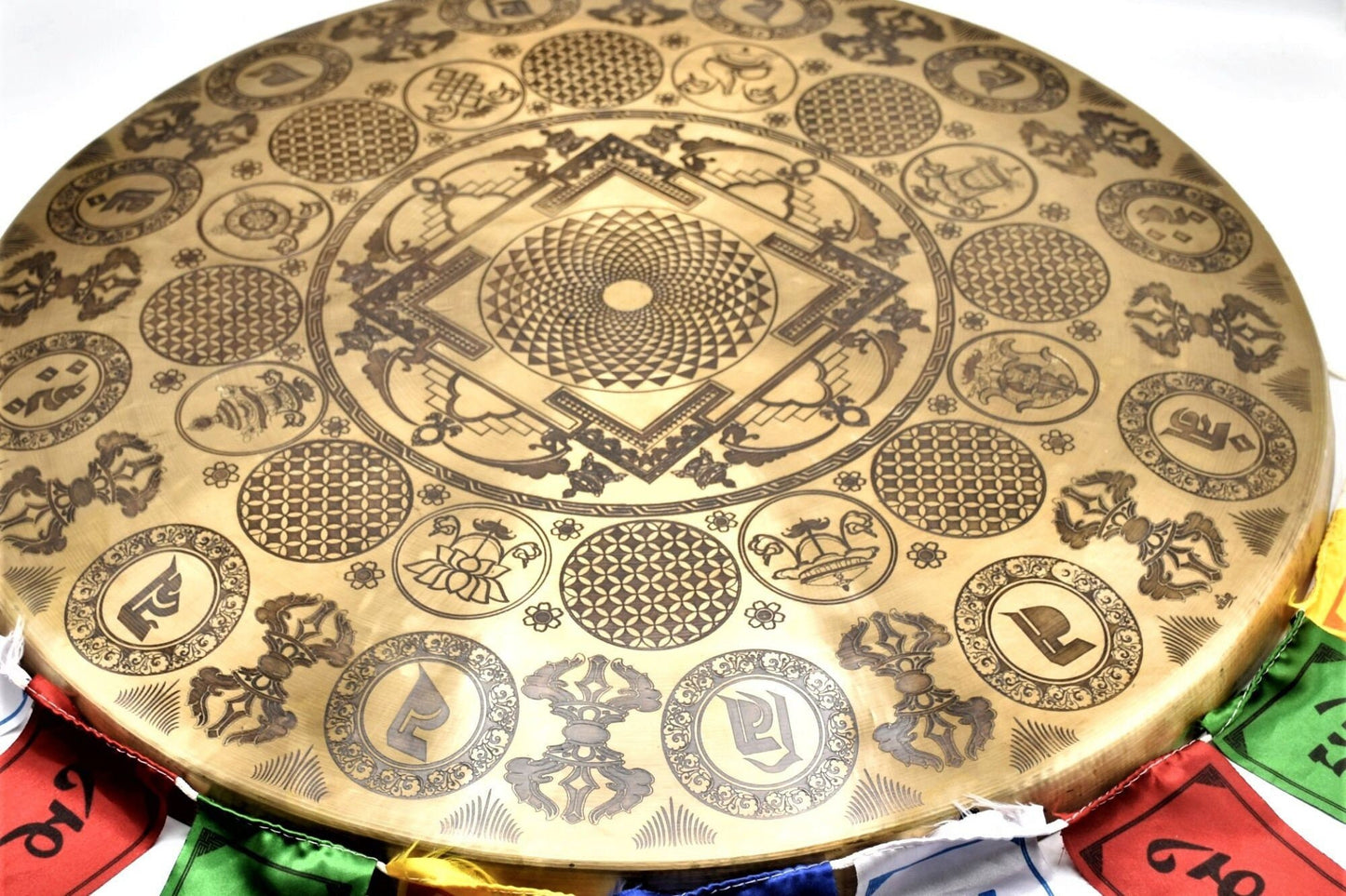 Large Temple Gong Bell: Handmade Tibetan Sound Healing (70cm)