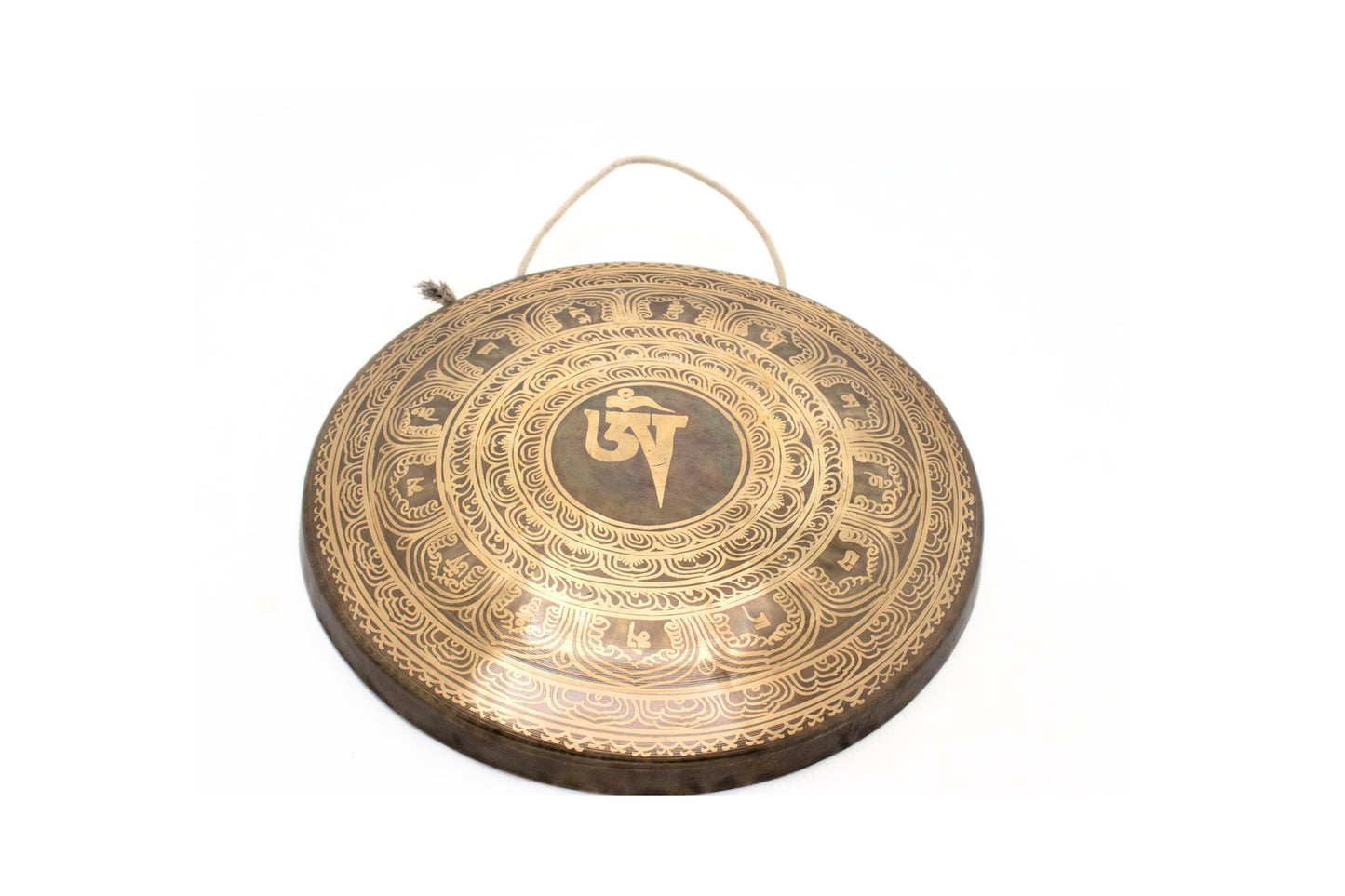 Handmade Tibetan Om Gong: Sound Healing Meditation Gong